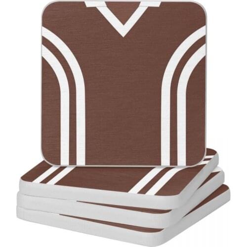 Coventry City Classic Chocolate Brown Away Kit 1978 1979 Diatom Square Round Coaster Non Slip Cup Bonsai Mat Soap Pad Diameter