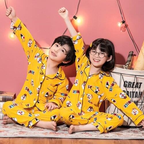 Children Cardigan Homewear set Spring Kids Nightwear kids baby girl boys casual clothing costume children sleepwear pajamas suit