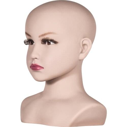 Children Mannequin Head Shop Window Model Head Cap Hat Glasses Scarf Display Stand