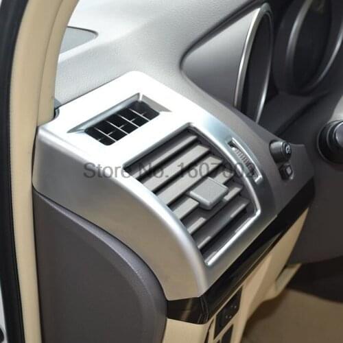 For Toyota Prado Land Cruiser 2014 ABS Chrome Air Vent Outlet Cover Sticker Left-driving Car Decoration Interior Accessories