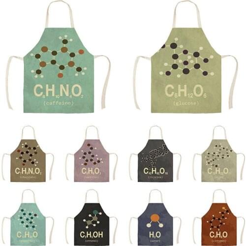 Chemical method Print Water Kitchen Aprons Unisex Dinner Party Cooking Bib Funny Pinafore Cleaning Apron WQD362