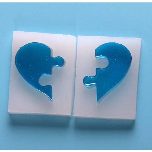 Jewelry Beading Casting Mold Silicone Resin Crystal Mold Square Heart