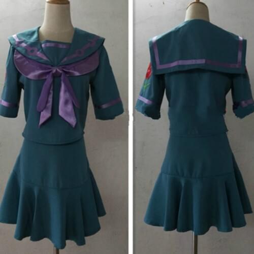 Anime Jojos Bizarre Adventure Cosplay Costume Yamagishi Yukako Halloween Cosplay Costume Set Top+skirt+tie Customized