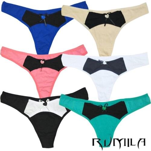 New Arrival Womens Fashion Sexy Cotton Soft Underwear Thong Panties Nightgown G-string 4pcs/Lot 87262