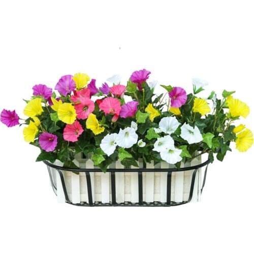 Wholesale False Morning Glory Simulation Petunia Wedding Home Decoration Yellow Purple Wedding Garden Artificial Flowers Hot