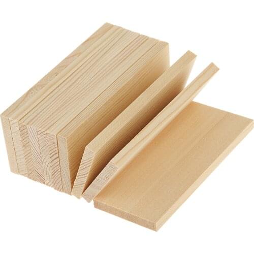 10 Pieces Natural Wooden Shape Pine Wood Board Panels for Modelling Crafts Making Supplies