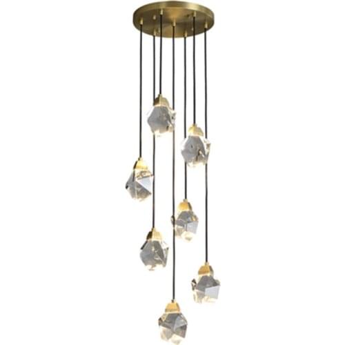 Luxury Crystal Art Pendant Lights For House Simple Style High Qaulity Stairs Chandeliers Home Lighting