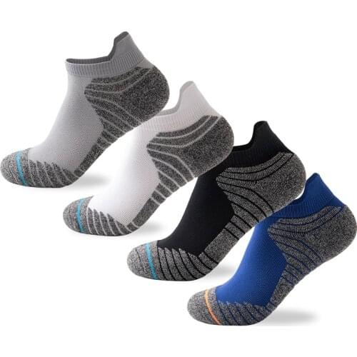 Anti-sweat Sport Socks Women Men Short Tube Breathable Cushioned Heel Toe Outdoor Running Basketball Soccer Socks