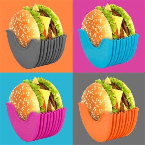 4 colors Food Grade Silicone burger mold kitchen accessories mini burger outer packing barbecue using kitchen supplies