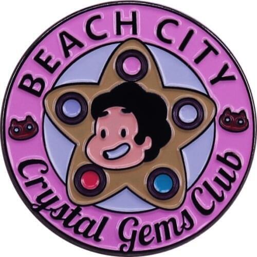 Steven Universe gems pin cute cartoon jewelry