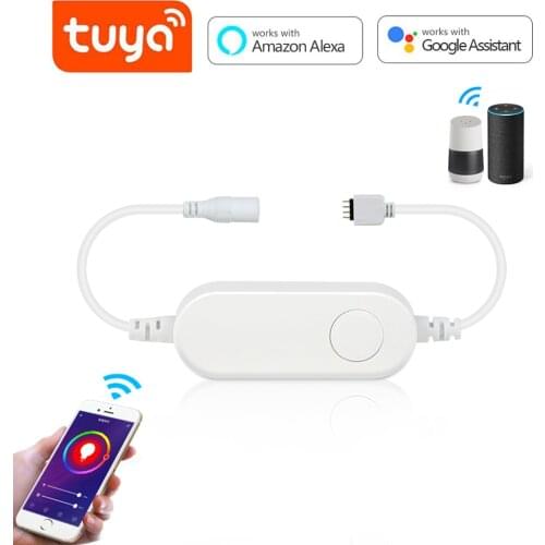 Tuya / Smart Life App LED Dimmer Controller WiFi Bluetooth RGB/RGBW/RGB+CCT Wireless Remote Control DC5V 12V 24V for LED Strip