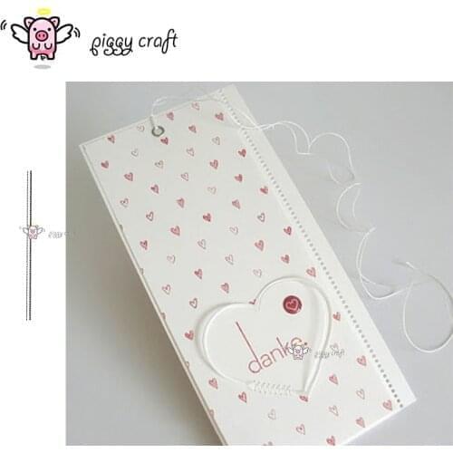 Piggy Craft metal cutting dies cut die mold 2Pcs Book label edge Scrapbook paper craft album card punch knife art cutter die