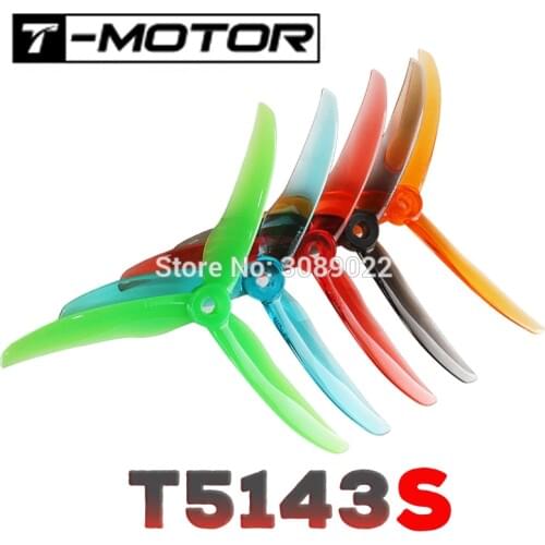 24pcs/12Pairs T-motor T5143S 5143 V2 5inch Propeller tri-blade Propeller compatible POPO for FPV Racing freestyle Drone indoor