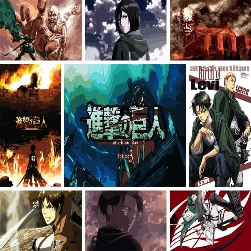 Japanese Manga Poster DIY Hand Painted Oil Painting Modern Home Decoration Attack Giant By Number Painting Adult Crafts Gift