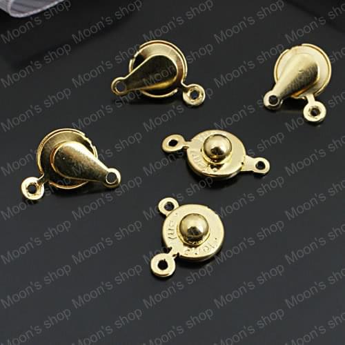 Wholesale 9mm Gold color Iron Button Clasps Snap Fasteners Diy Common Findings Accessories 50 pieces(JM3823)