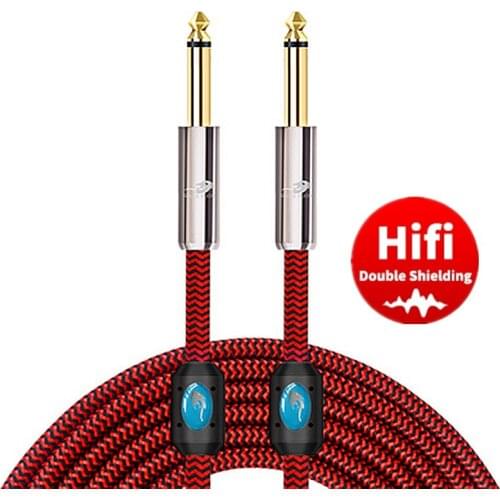 1/4" TS Mono 6.35mm Male to 1/4 in Male Audio Cable For Mixer Console Keyboards Guitars Amplifier Audio Devices 1m 2m 3m 5m