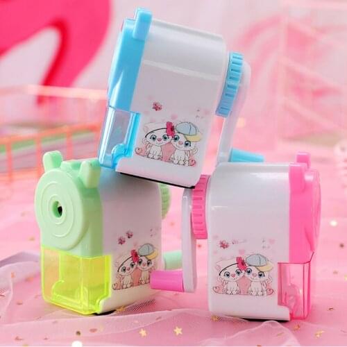 1Pc Creative Cartoon Pencil Sharpeners Portable Students Drawing Art Pencil Sharpener Stationery School Office Supplies Gifts