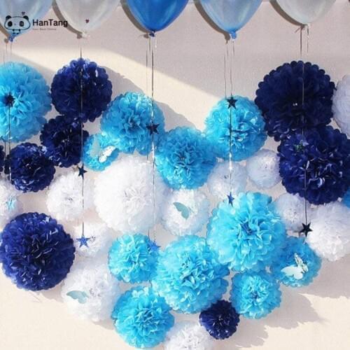 15cm Paper artificial PomPom Tissue Balls Flower for Wedding Decoration Crafts Party Supplies Car Decorative 10pcs/lot 8zSH014