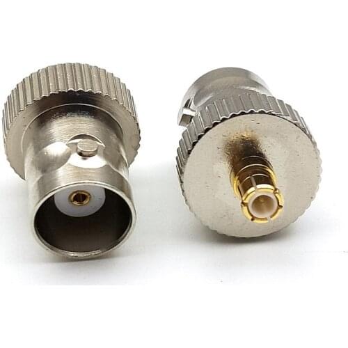 2PCS BNC Female Jack To MCX Male Plug RF Adapter Connector