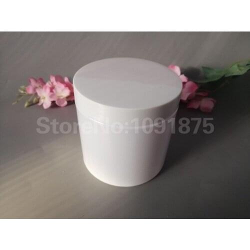 20pcs 500ML Empty White Cosmetic Cream Jar With Screw Cap 500cc Sample Container Powder Bottles Balm Pot Cream Jars