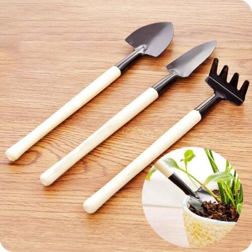 3pc/1set Garden Hand Tool Shovel Rake Garden Tools Kit Plant Gardening Home-grown Mini Digging Suits For Gardener