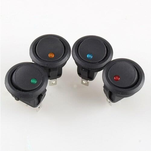 4 Colors Automotive Electrical Round On/Off Spst Switch 12v For Car Motorcycle Van Dash Boat Light A
