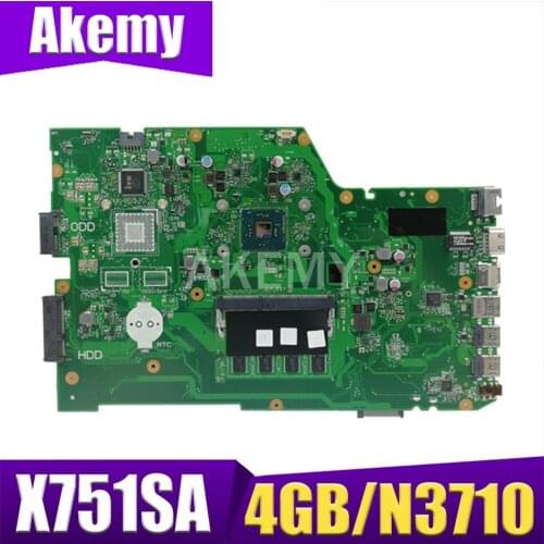90NB07M0-R00050 for ASUS X751SV X751SJ X751SA X751S Laptop Motherboard 4G/N3710 CPU