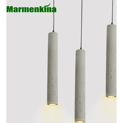 American LED pipe cement pendant lamp creative personality retro restaurant bedside small Pendant light AC110-240V