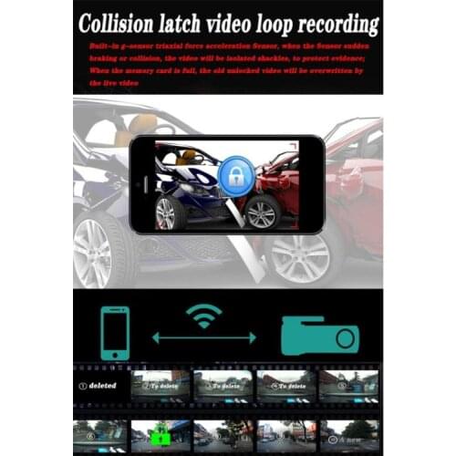 Car WiFi Hidden Mini Driving Recorder Loop Recording Parking Monitoring Night Vision Wireless Dash Cam Carcorder