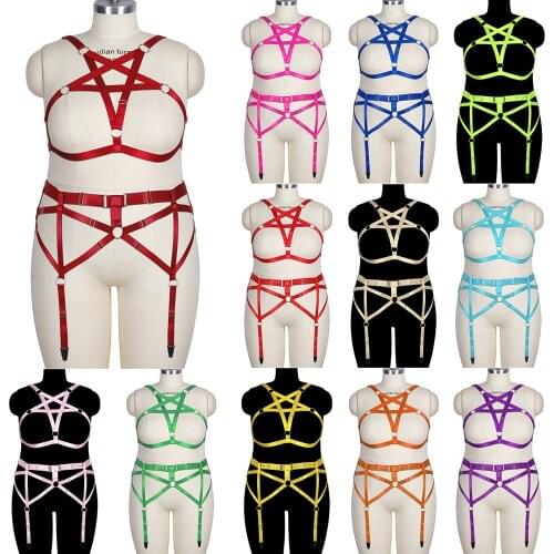 Bdsm Erotic Bandage Cosplay Light Sexy Gothic Lingerie Plus Size Harness Fashion Goth Womens Underwear Thigh Bands Body Harness