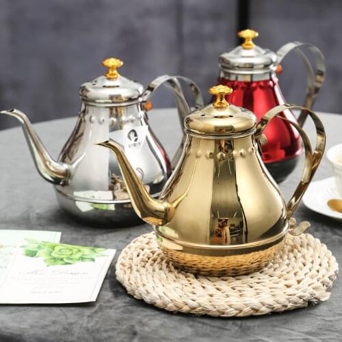 Stainless Steel Teapot Large Capacity Large Tea Hotel Restaurant Restaurant Customizable Supplies with Strainer Teapot