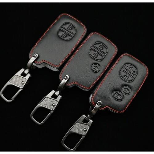 Genuine Leather Car Key Case For Toyota Avalon Auris Camry Rav4 Yaris Verso 2012-2018 Keyless Remote Fob Protector Cover Bag