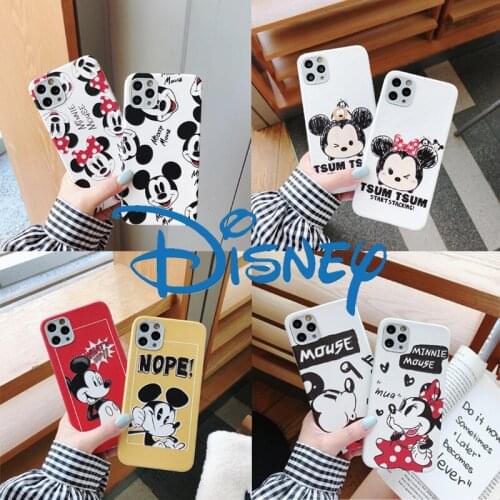 Disney Mickey Minne Couples Case for IPhone 12 11 Pro Max Mini X XR XS Max 7 8 Plus SE for Huawei Cartoon Shockproof Soft Cover