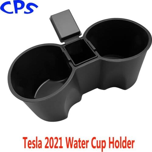 For Tesla 21 Model 3 Y Central Control Water Cup Controller Storage Dox Water Cup Holder Anti-shake Limiter Tesla Accessories