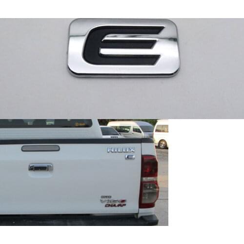 For Toyota Hilux Revo E Emblem Logo Rear Trunk Badge Sticker Decal