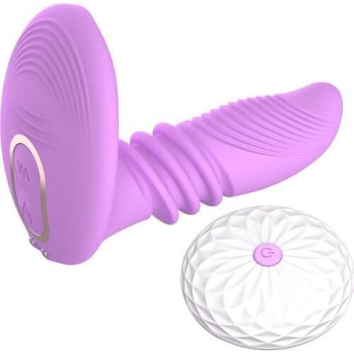 Double Vibration Wearing Butterfly Vibrator Sex Toys for Women Telescopic Rotating Intimate Goods Sex tools Adult Masturbador