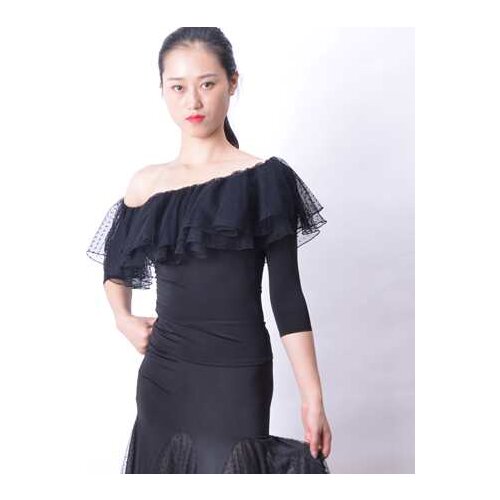 Exotic dance ballroom dance modern dance irregular multi leaf lotus seven minutes sleeve suit modern jacket T13003