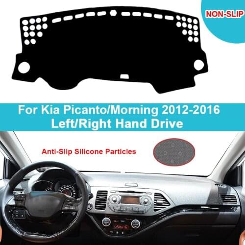 Flannel Suede Polyester Car Dashboard Cover Dash Mat For Kia Picanto Morning 2012 2013 2014 2015 2016 Dashmat Carpet Protector