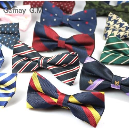 Fashion Striped Men Bowtie Brand Popular Apparel Bowties Classic Business Suits Bowknot Bow Tie Ties Wedding Party