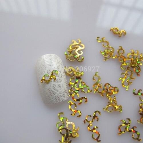 GD5-2 20g/bag Cute Laser Gold Deco Nail Art Shinny Glitter Cute Decoration Nail Art Decoration