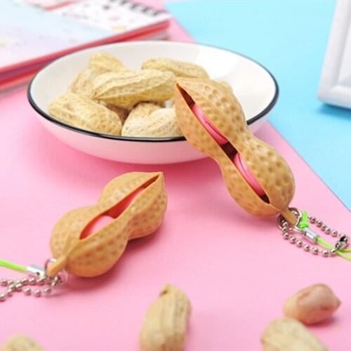 Infinite Peanut Edamame Toys Peas Beans Key Chain Fidget Decompression Squeeze No stress Figet Stress Popper Toy