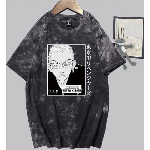 Fashion Tokyo Revengers T Shirt Kisaki Tetta Anime Print T-shirt 2021 Novelty Tie-dye Shirt Men Summer Casual Tee Tops