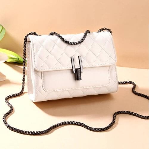 Bag handbags 2020 new small ck shoulder small bag leather fashion all-match chain bag rhombus bag female messenger bag