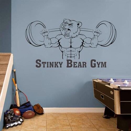 Gym Wall Decals Custom fitness Decor Workout Art Vinyl Gorilla Gym Stickers Bedroom gym workout girl motivation logo Decal HQ099