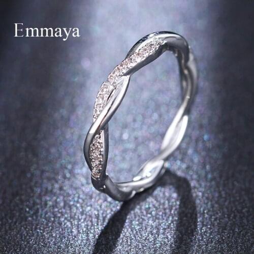 Emmaya New Arrival Irregular Silver plated Imaginative Ring CZ Jewelry Girls Charming Chioce Party Full of individuality