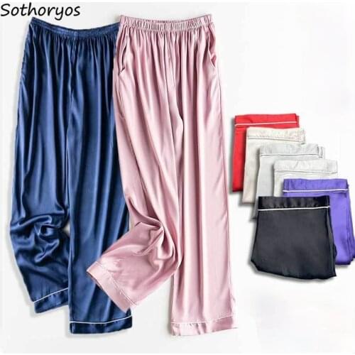 Sleep Bottoms Women Summer Autumn Couples Sleepwear Large Size L-3XL Pajama Pants Bottoms Womens Lounge Wear Soft Fashion New