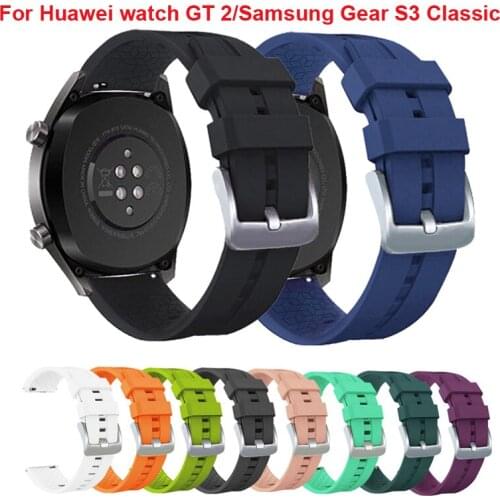 22mm Sport Silicone Watch band Strap For Huawei Watch GT 2 46mm Smartwatch Replacement Wristband For Huawei watch GT 42mm 46mm