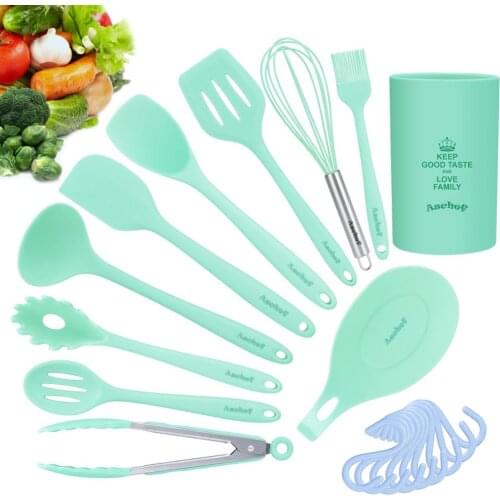 20in1 Silicone Cooking Kitchen Utensils Set Non-Stick BPA Free Silicone Turner Tongs Spatula Spoon Kitchen Gadgets Utensil Kit