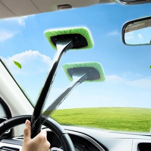 Windshield Wiper Microfiber Wiper Cleaner Cleaning Brush Auto Cleaning Wash Tool Car Window Cleaner Brush Kit With Long Handle