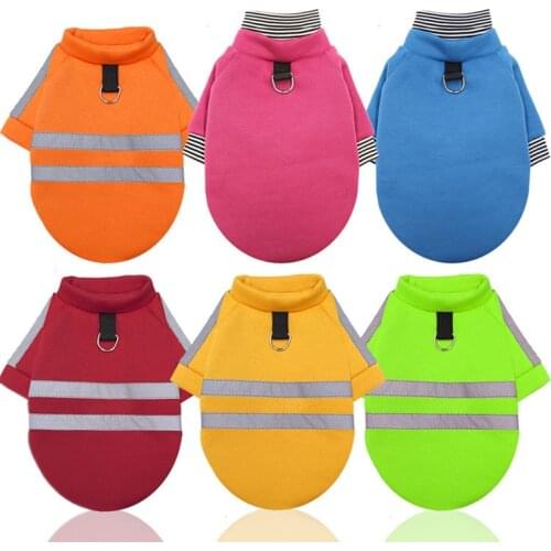 Reflective Dog Clothes Winter Warm Puppy Shirts Soft Fleece Pullover For Small Dogs Bulldog Chihuahua Yorkie Vest Blusa Pet Cat